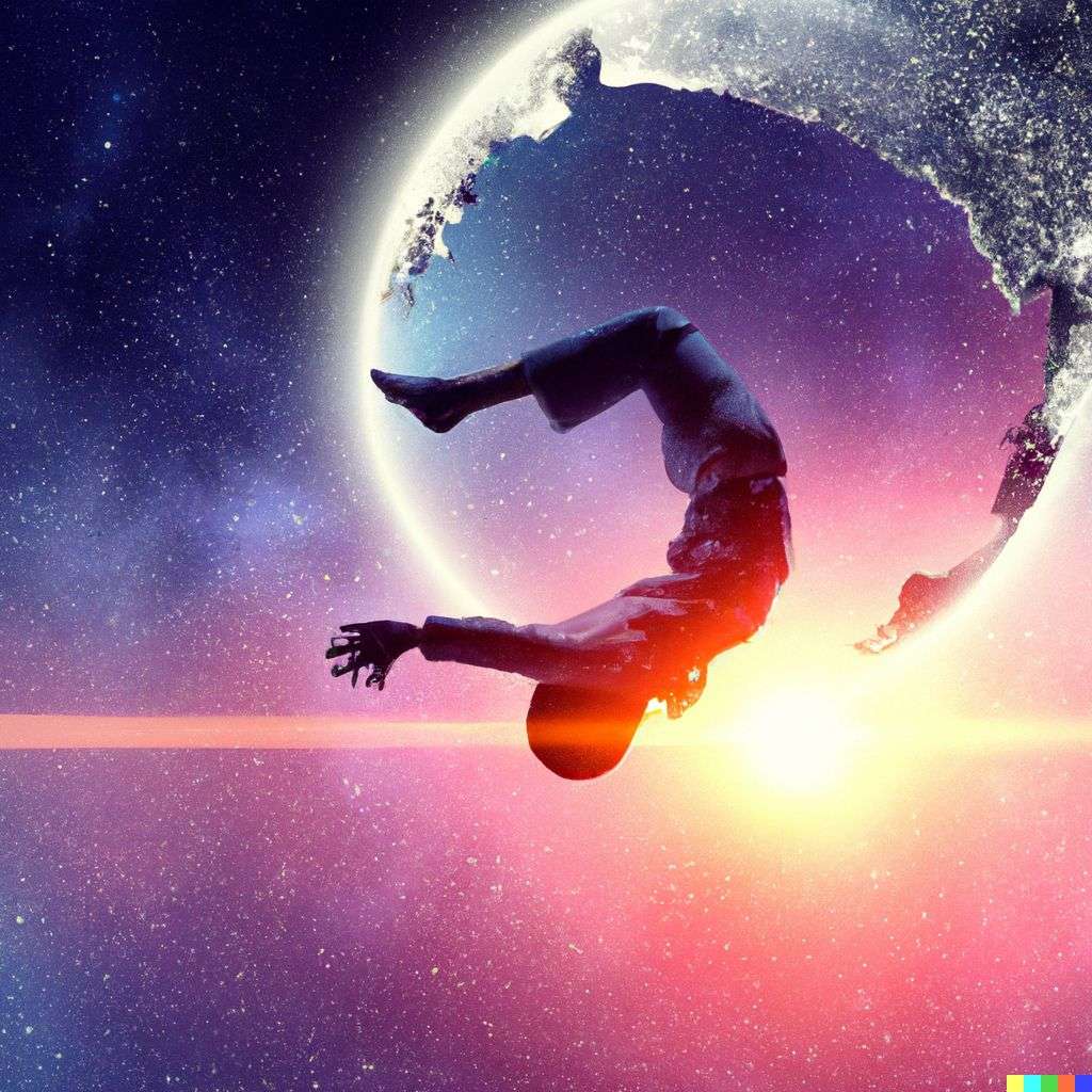 the discovery of gravity, mixed media